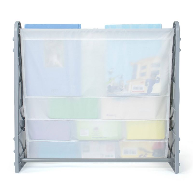 Kids' 4 Tier Bookshelf Organizer Gray/White - Humble Crew