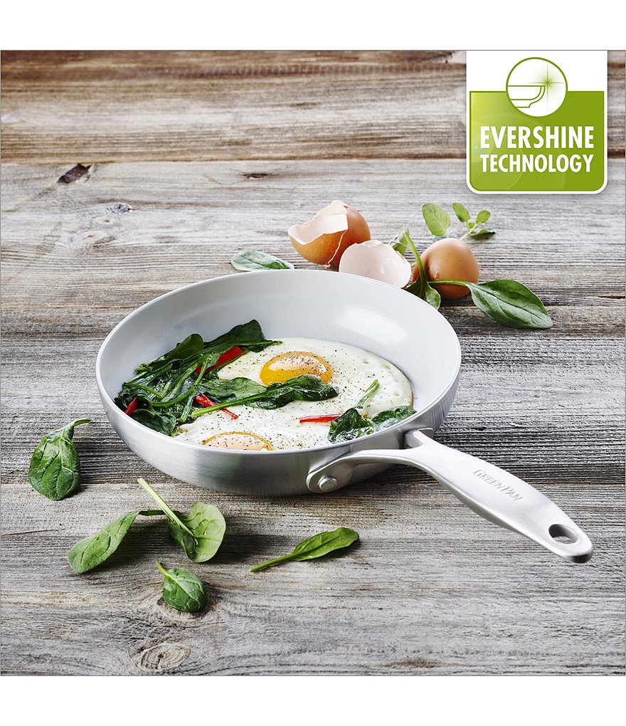 GreenPan Venice Pro Evershine Ceramic Non-Stick 2-Piece Open Fry Pan Set, 8#double; & 10#double;