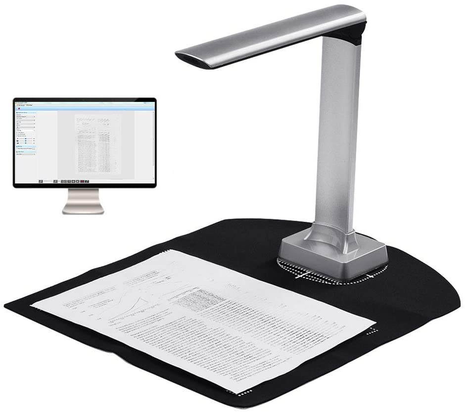 BK30 5 million pixels Document Camera High Definition Portable Scanner A4 Scanners for File Recognition, Computer, Classroom, Online Classes and Office Card Passport Recognition Document Scanner