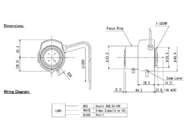 Computar Ganz High Quality CCTV Camera Lens TG3Z2910AFCS-IR 1/3" 2.9-8.2mm f1.0 Varifocal, Video Auto Iris (CS Mount) Day/Night IR