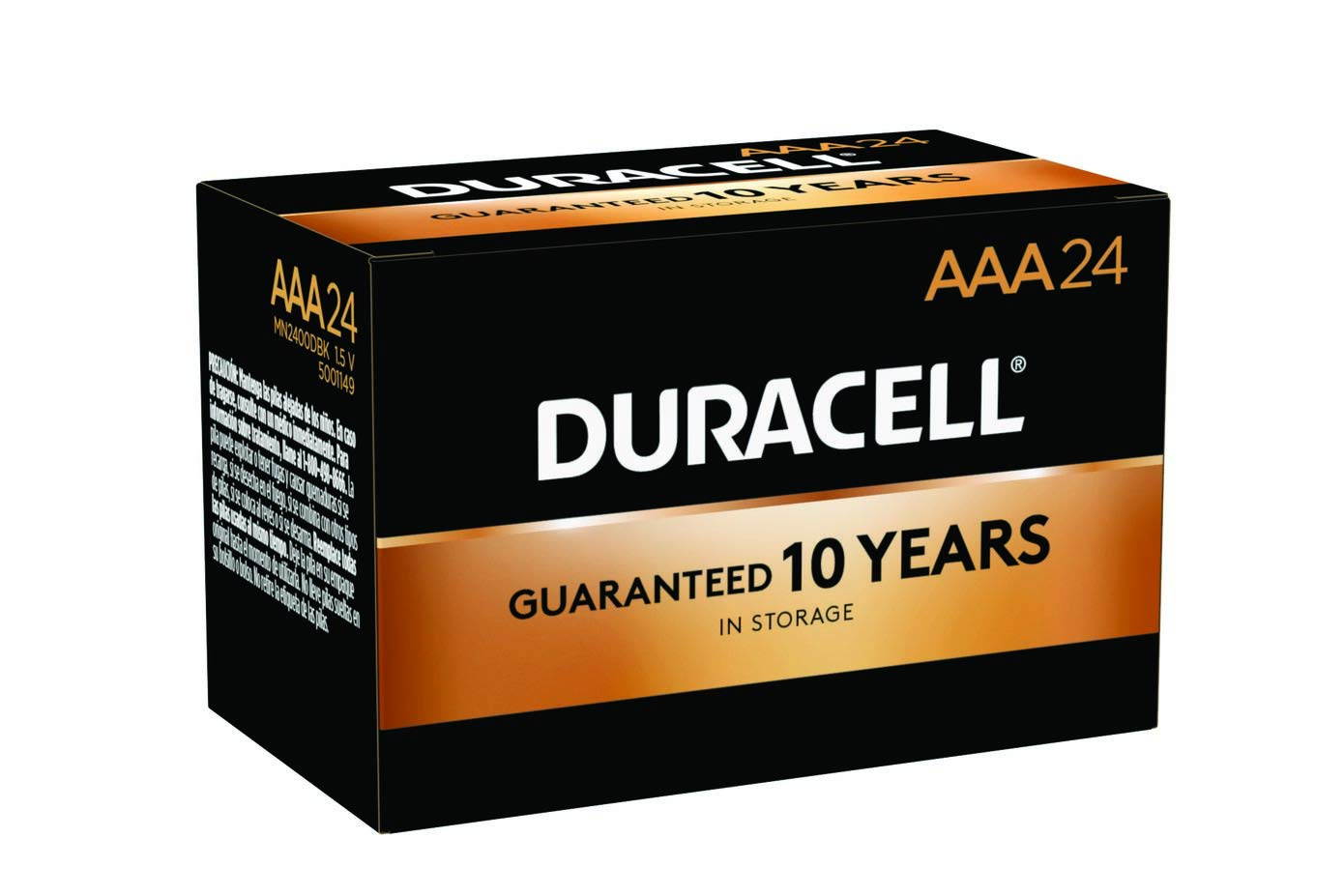DURACELL CopperTop MN2400 1150mAh 1.5V AAA Alkaline Battery, 24-pack