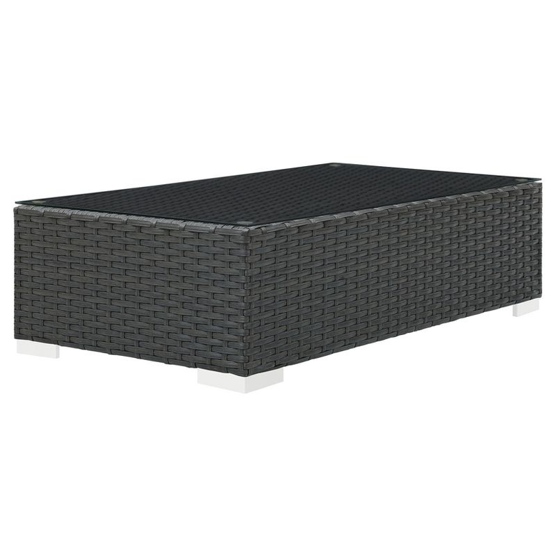 Sojourn Rectangle Outdoor Patio Coffee Table - Chocolate - Modway