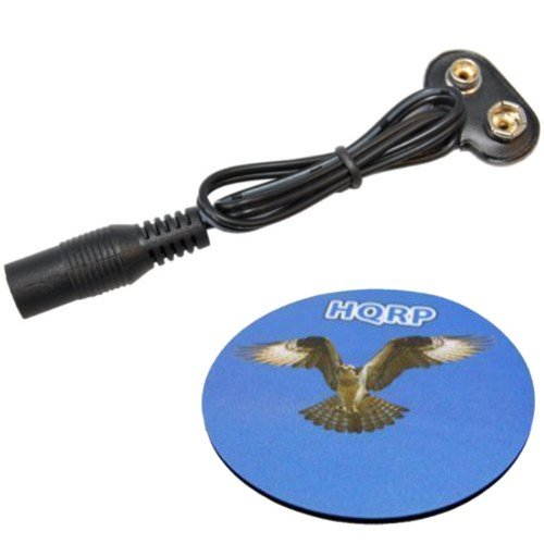 HQRP 9V Battery Snap Connector for Visual Sound 1 Spot Battery Clip Converter Replacement plus HQRP Coaster