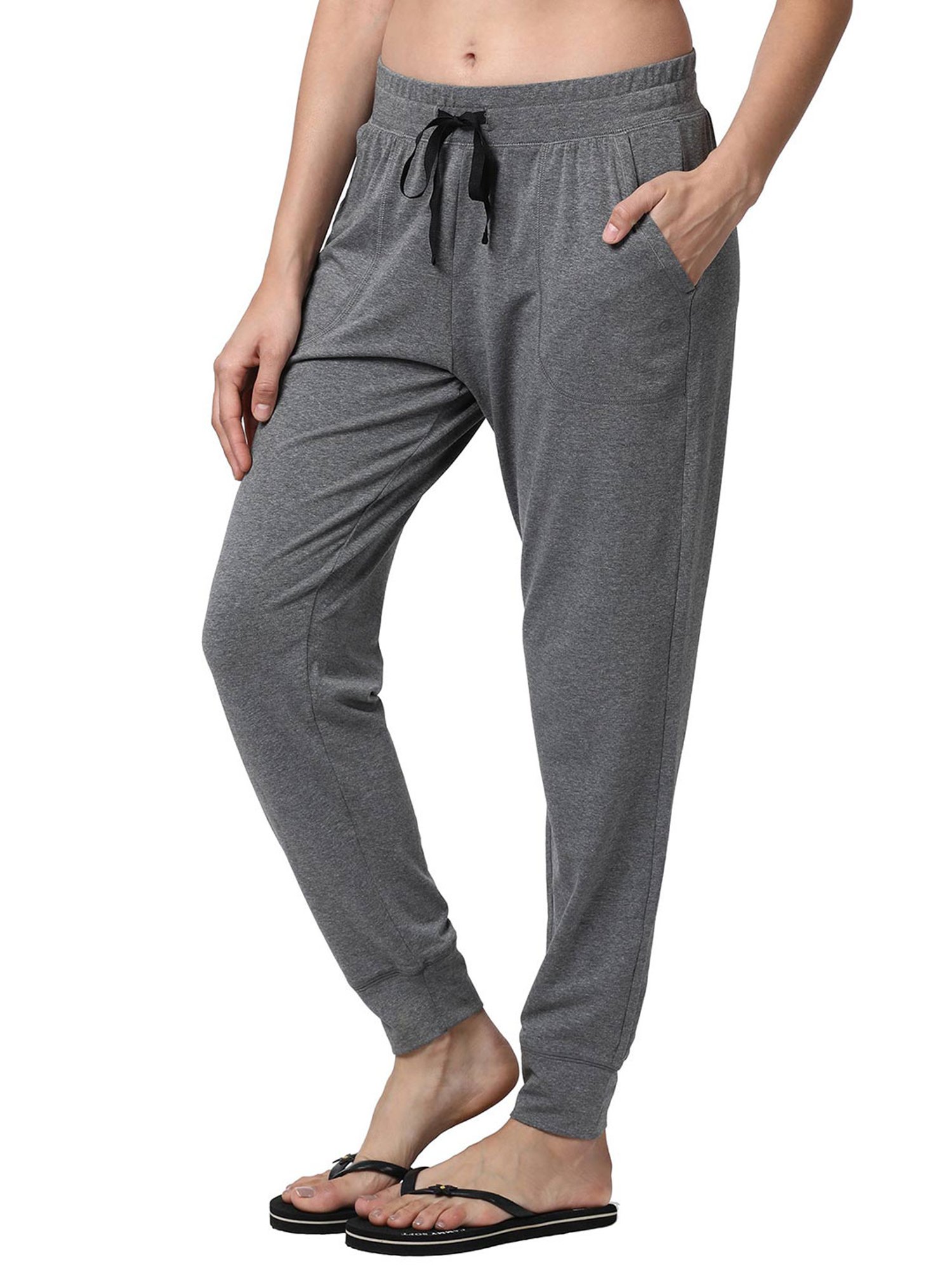 Enamor Grey Textured Joggers