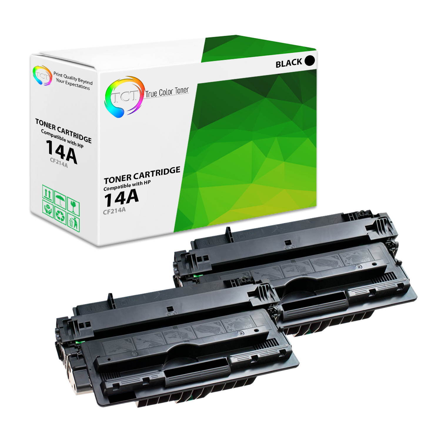 TCT Premium Compatible Toner Cartridge Replacement for HP 14A CF214A Black works with HP LaserJet Enterprise 700 M712DN M712N M712XH, M725Z+ MFP M725DN M725F M725Z Printers (10,000 Pages) - 2 Pack