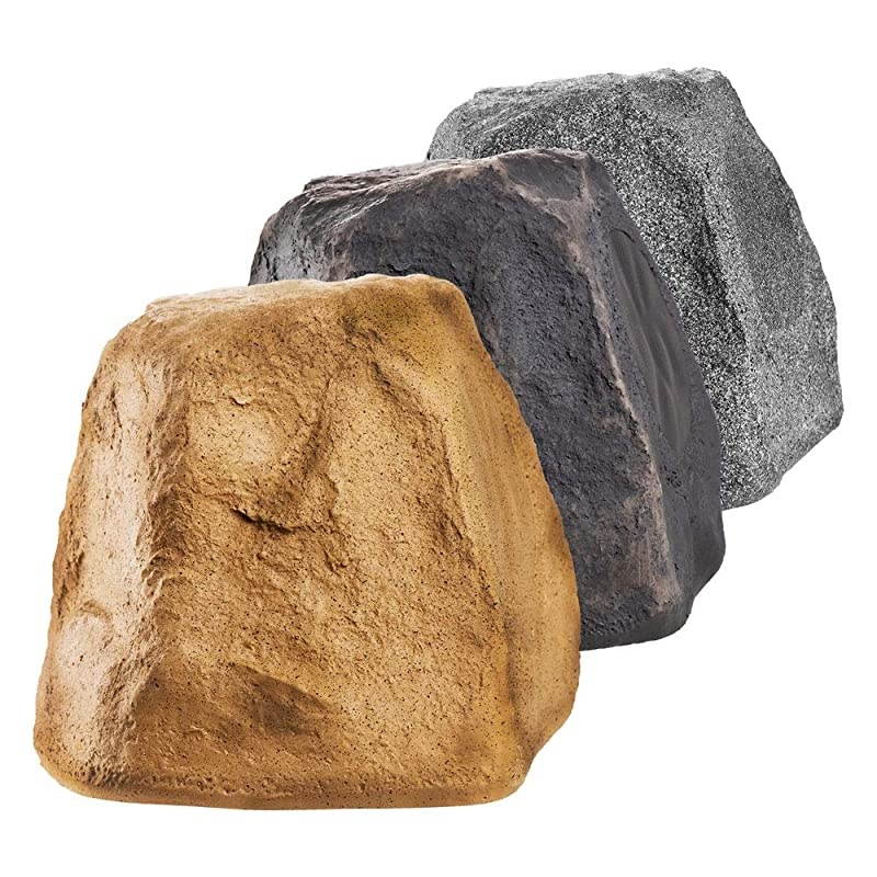 5.25" Slate Outdoor Rock Speaker 100W Weather Resistant Passive Stereo Pair RX550