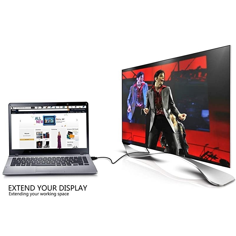 HDMI to VGA Adapter Cable, 10Ft/3M Gold-Plated 1080P HDMI Male to VGA Male Active Video Converter Cord Support Notebook PC DVD Player Laptop TV Projector Monitor Etc