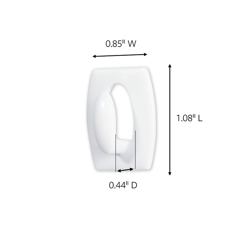 6ct 3M Command Hooks (Mini) - White