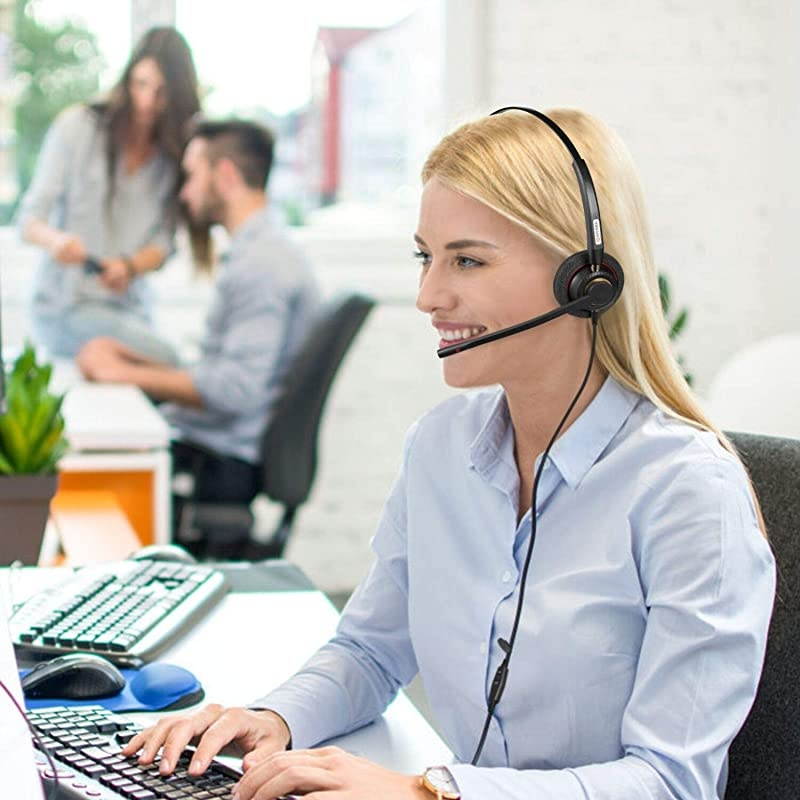 Cisco Headset with Noise Canceling Microphone Mute Switch ONLY for Cisco IP Phones 6941 7841 7861 7941 7942 7945 7960 7961 7962 7965 8845 8945M12 M22 etc