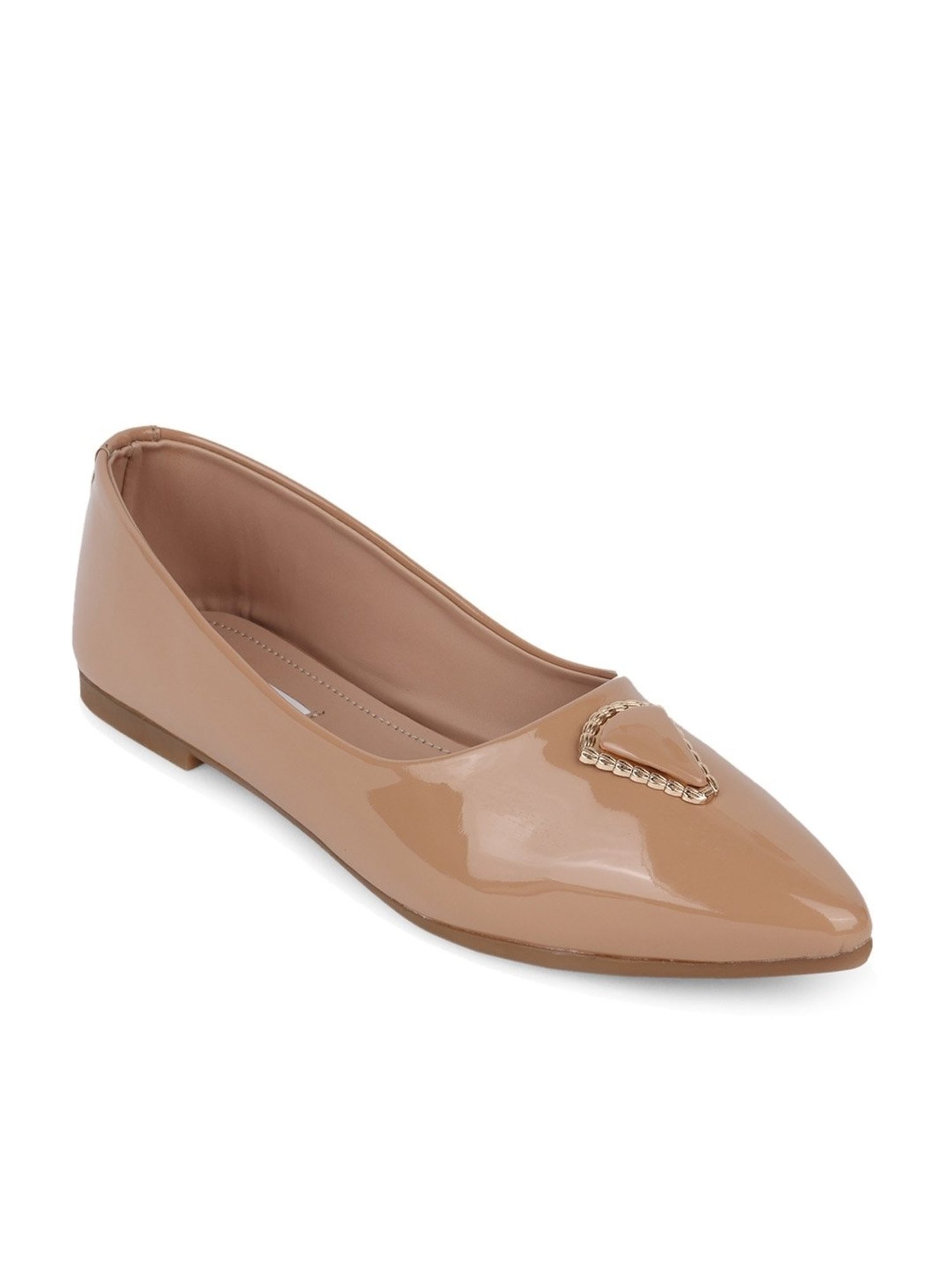 Elle Women's Beige Flat Ballets