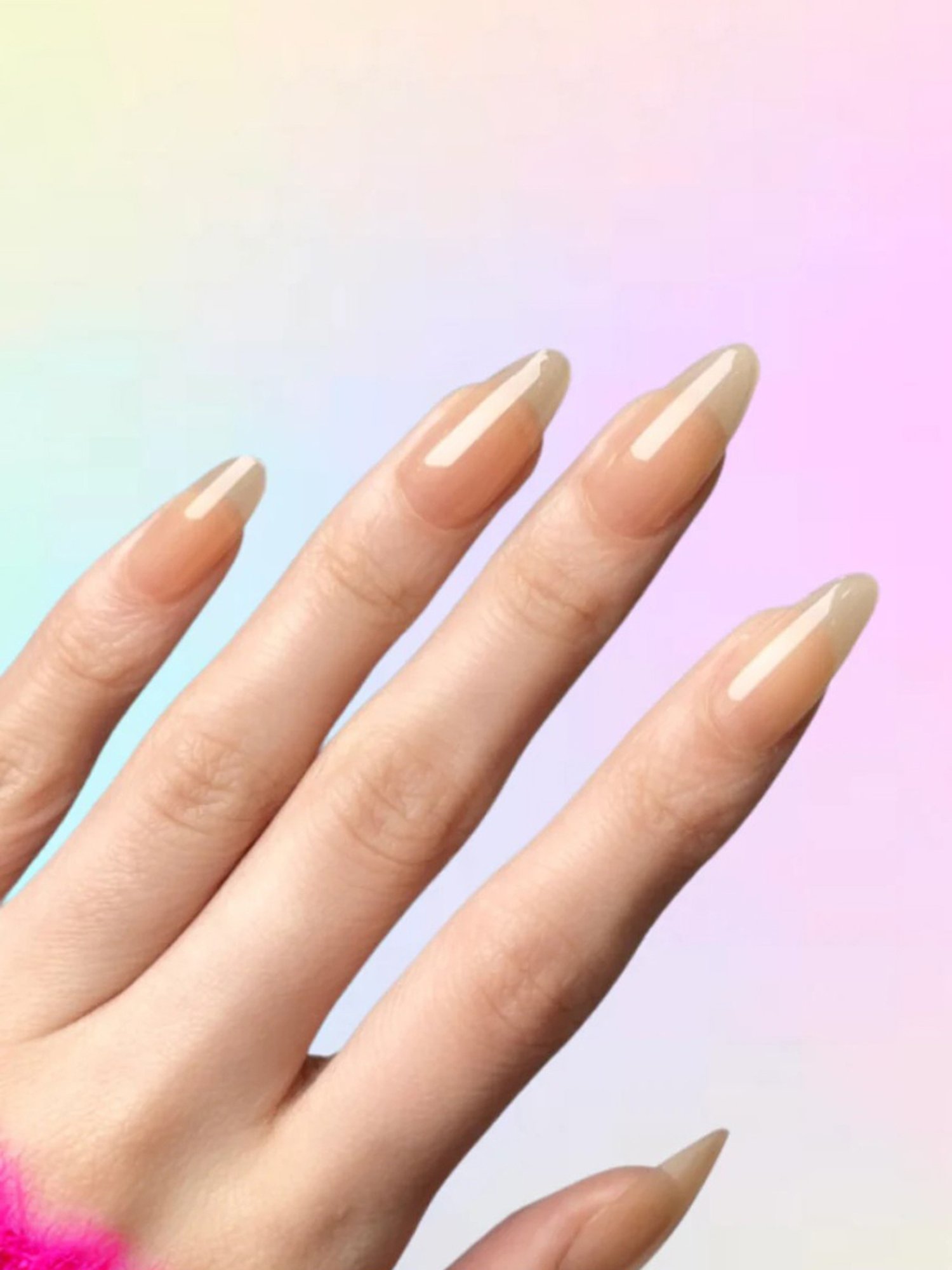 Polish Me Pretty Gel Polish Press On Nails Sand - Nude Ombre - Set of 24