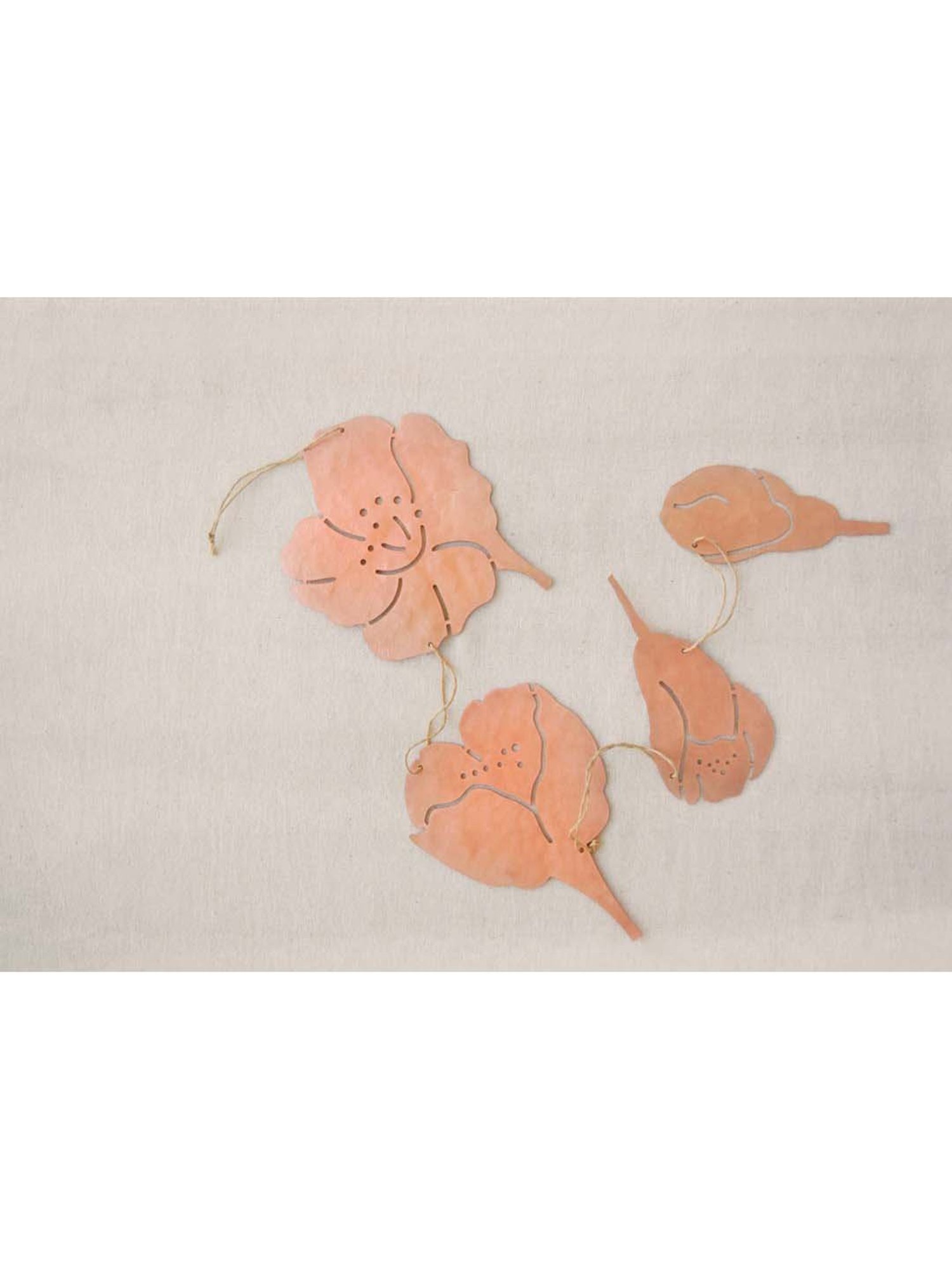 COPPRE Copper Aham Flower Line Wall Hanging - Set of 1