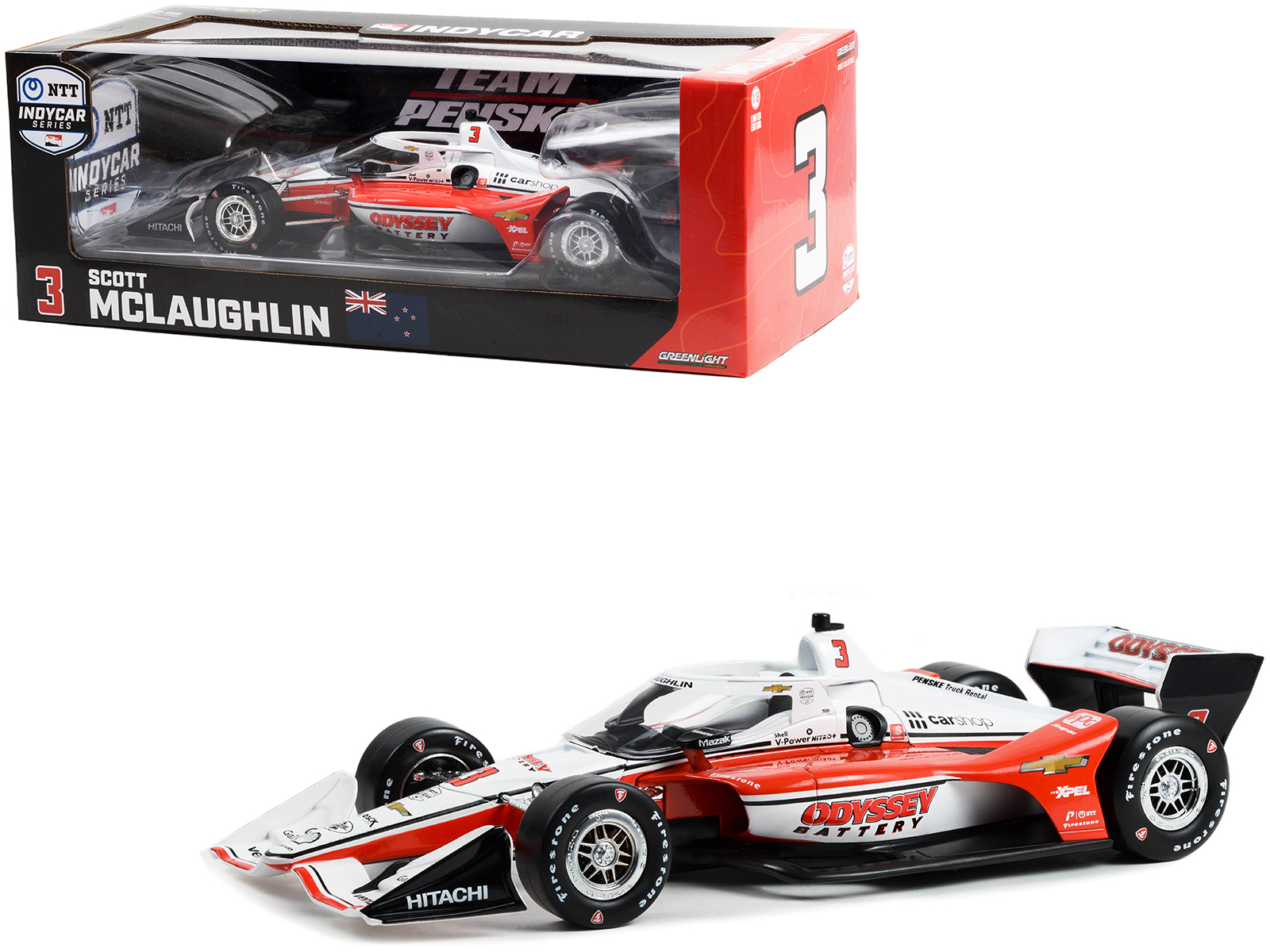 Dallara IndyCar #2 Josef Newgarden "Shell Oil" Team Penske Winner "108th Indianapolis 500 - NTT IndyCar Series" (2024) 1/64 Diecast Model Car by Greenlight