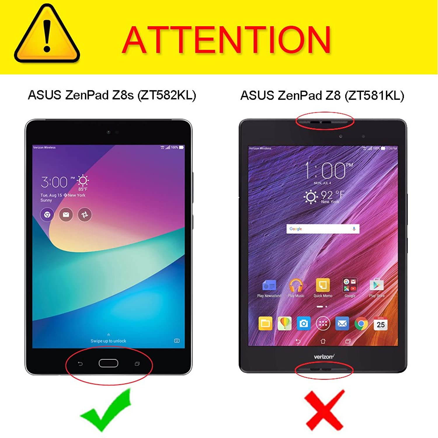 Fintie Case for Verizon ASUS ZenPad Z8s (ZT582KL), Premium PU Leather Folio Stand Cover with Auto Sleep/Wake Function for Verizon ASUS ZenPad Z8s 7.9 inch Tablet 2017 Release, Blossom