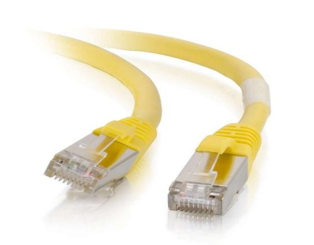 C2G 00861 Cat6 Cable - Snagless Shielded Ethernet Network Patch Cable, Yellow (3 Feet, 0.91 Meters)