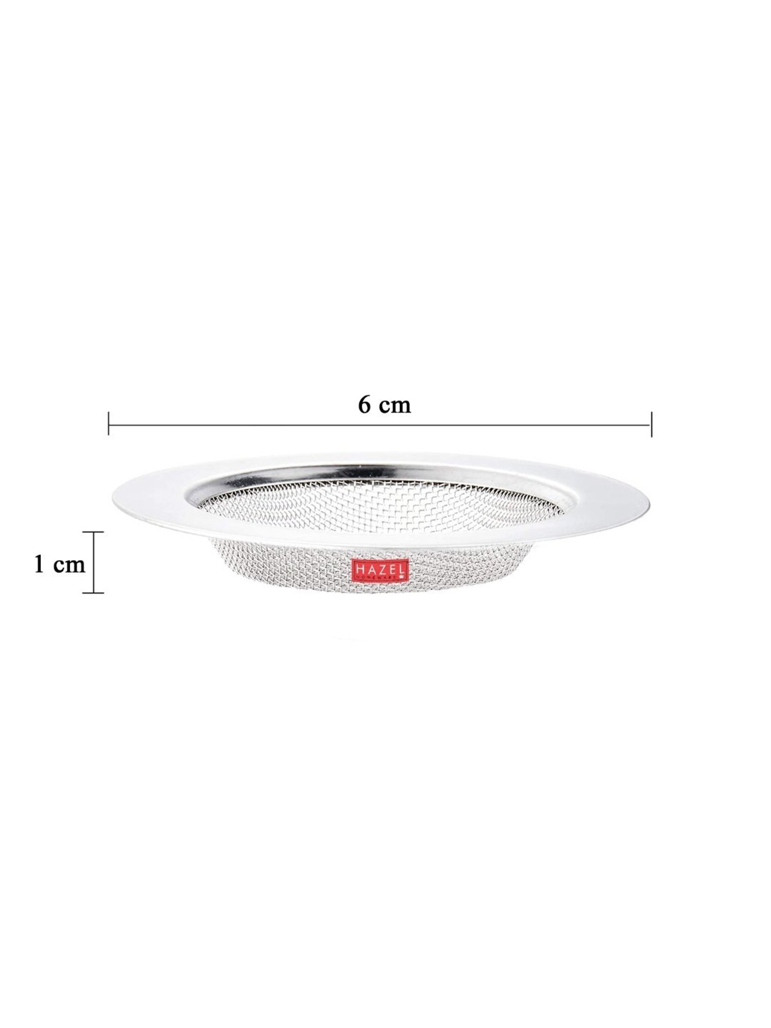 HAZEL Silver Stainless Steel Kitchen Sink Strainer, Wash Basin Drainer Filter (Dia: 6 cm)