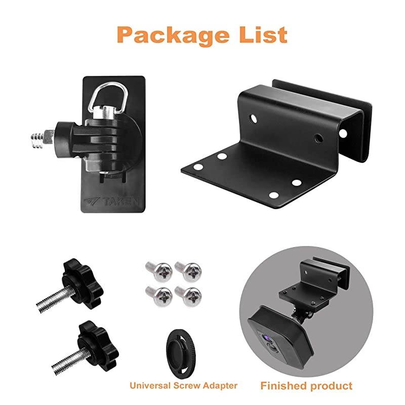 XT Gutter Mount, Taken Weatherproof Gutter Mount for XT/XT2 Outdoor Camera - Greater Height for Your Surveillance Camera (1 Pack, Black)