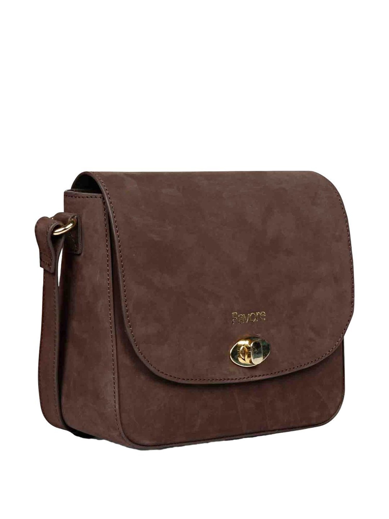 Saint G Brown Solid Small Sling Handbag