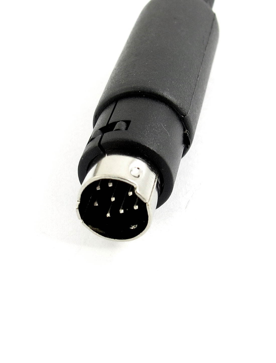 Global Bargains 2Pcs Plastic Coated Mini DIN 8-Pin Male Straight Audio AV Adapter