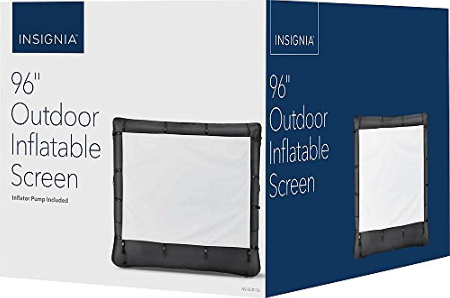 Insignia&trade; - 96" Inflatable Outdoor Projector Screen - Black