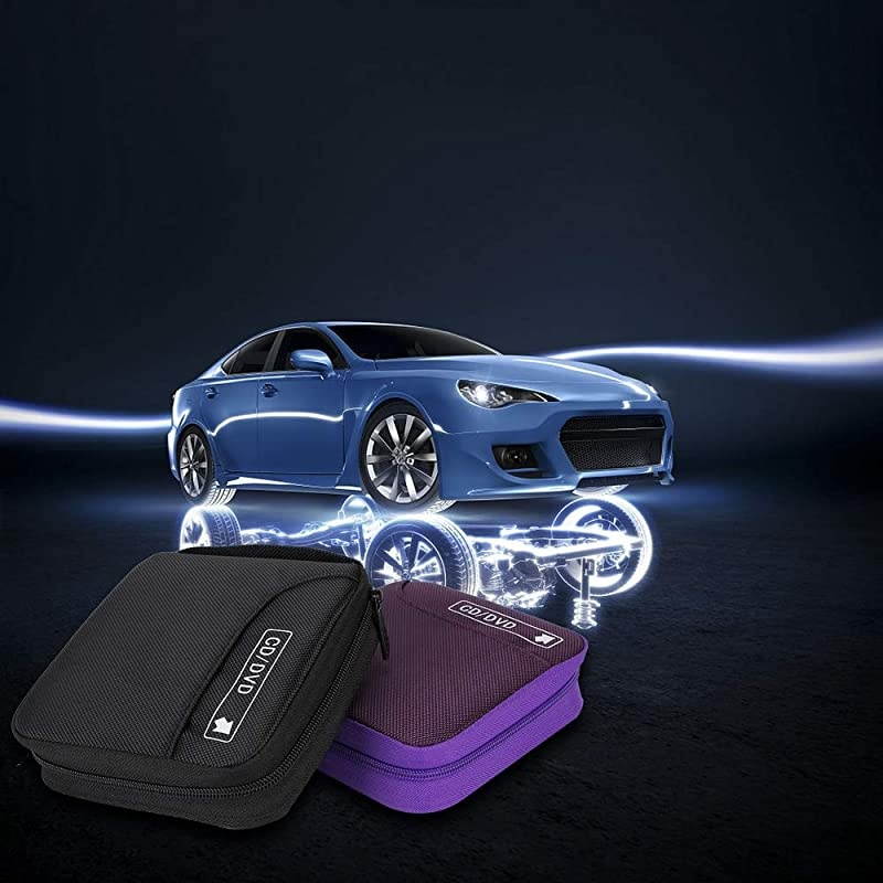 CD Case, 32 Disc CD DVD Wallet Storage Organizer Holder VCD Binder Bag Album Booklet (Black)