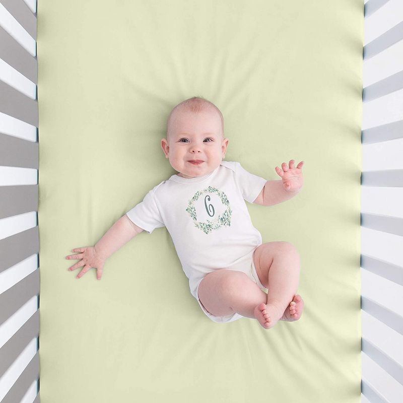 JumpOff Jo Baby Milestone Onesies, 12 Bodysuit Set for Photo Memories, Seize The Moments, Botanical