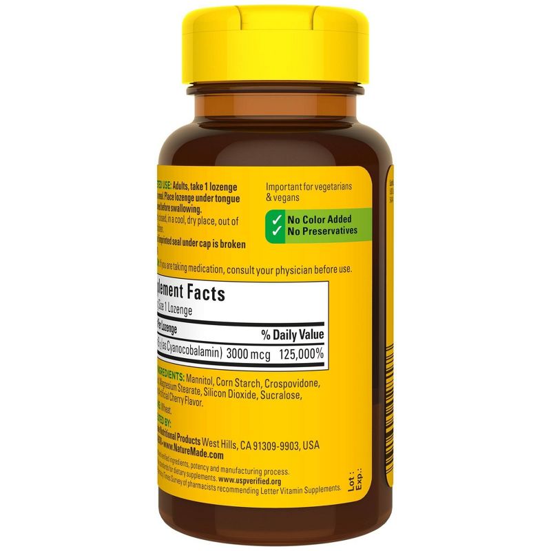 Nature Made Sublingual Vitamin B12 3000 mcg Micro - Lozenges - 120ct