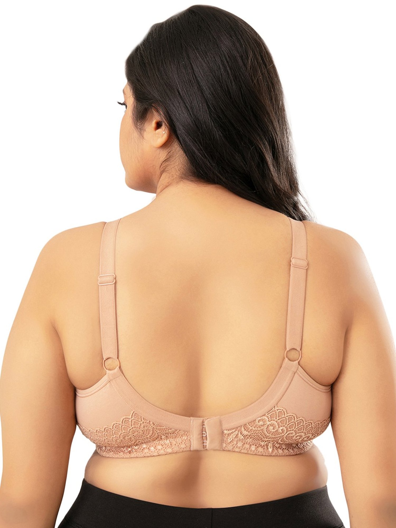 Nykd Support Me M-Frame Cotton Bra - Non Padded, Wireless, Full Coverage - Nude