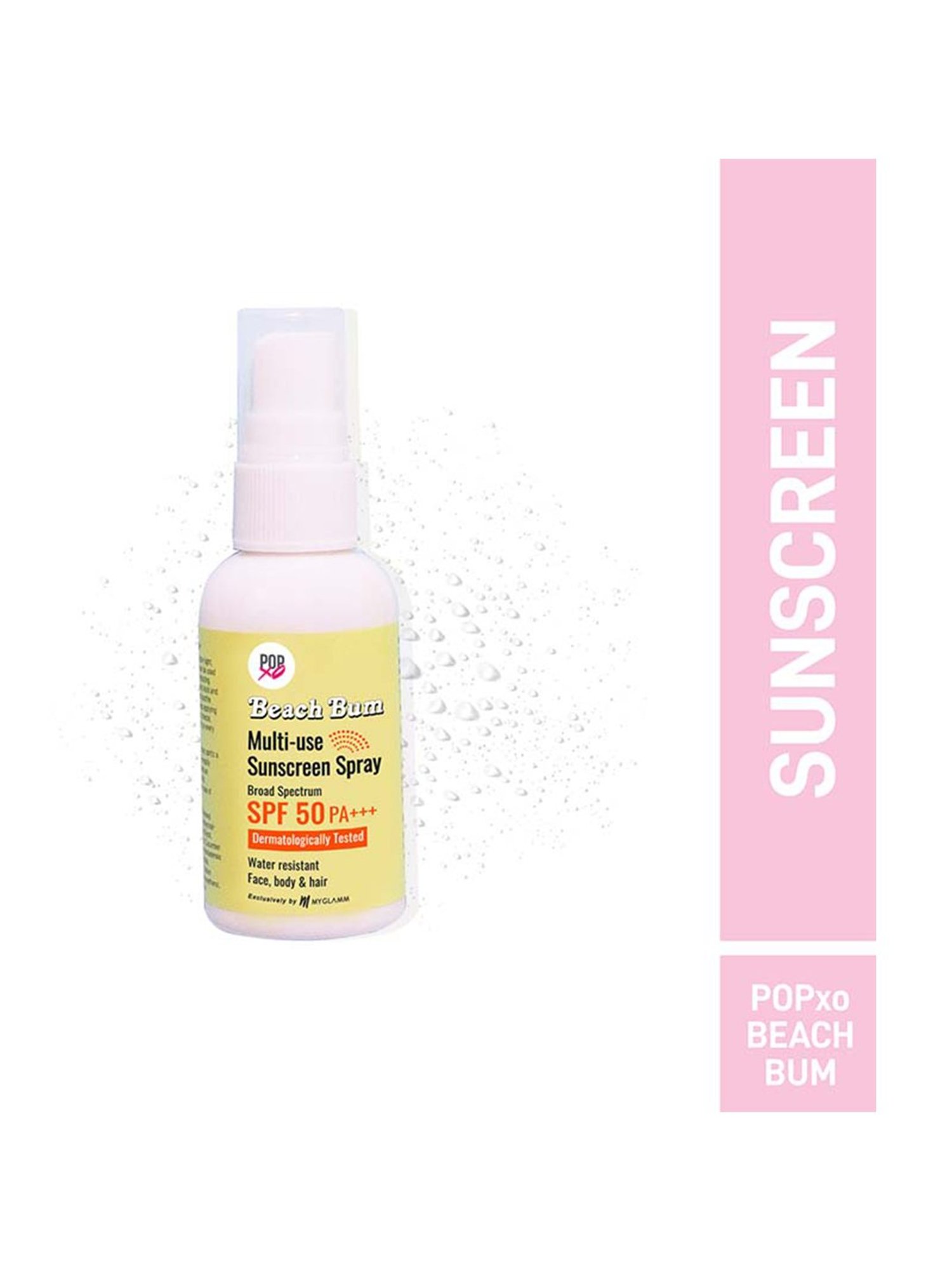 MyGlamm POPxo Beach Bum Multi-Use Sunscreen Spray SPF 50 - 50 gm