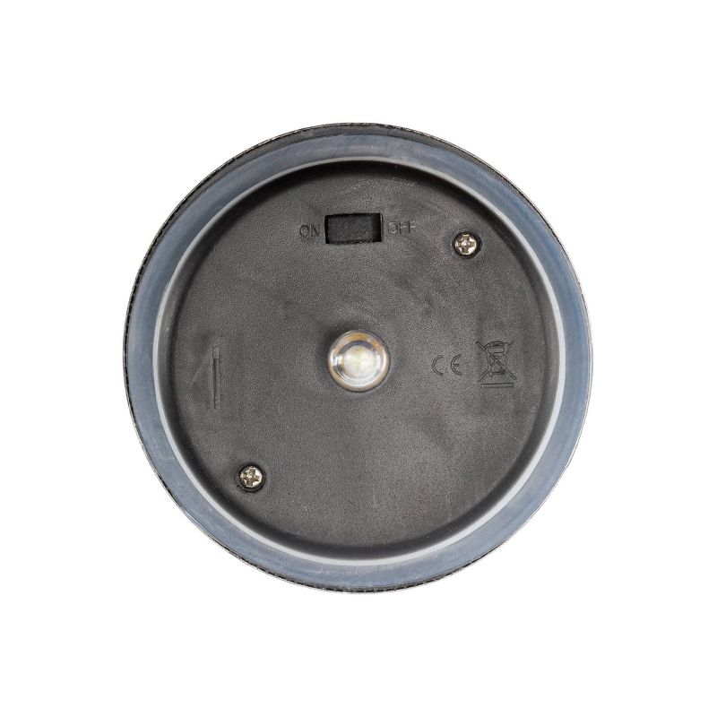 Alpine 7" Solar Patriotic Glass/Iron Hanging Lantern with LED Lights Cool White