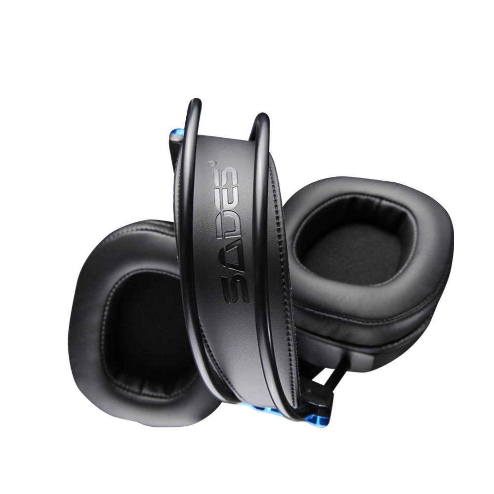 SADES Xpower Plus Gaming Headset Gamer Headphones Stereo Surround Sound 2-Level Vibration LED