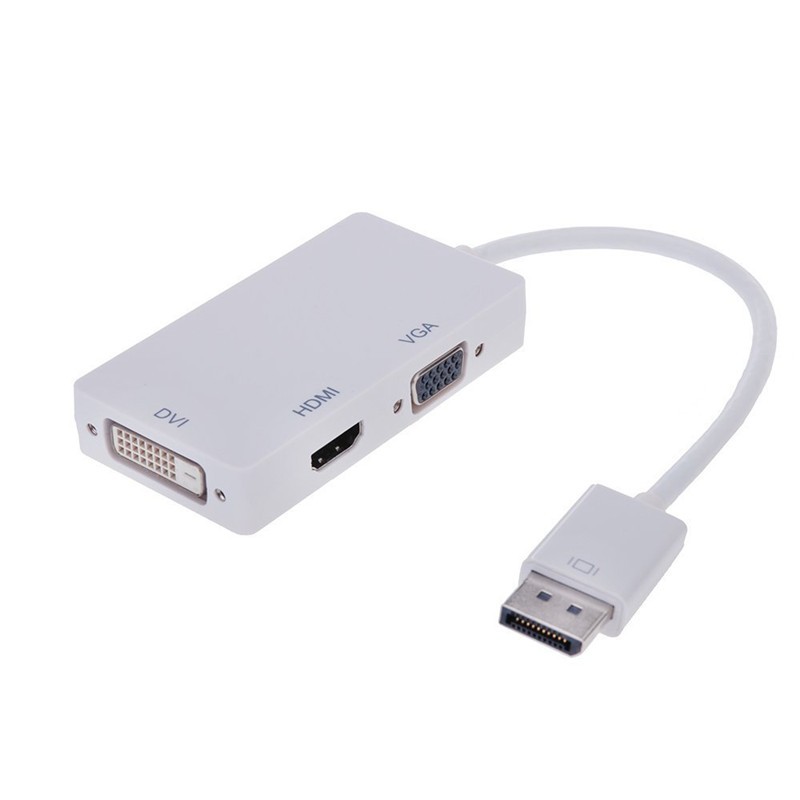 DisplayPort to VGA DVI HDMI Video Converter - Black