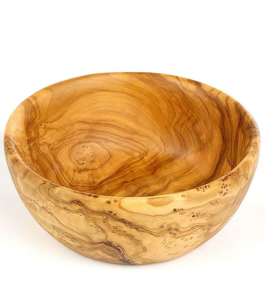 Berard French Olive Wood Handcrafted 9#double; Fruit Bowl