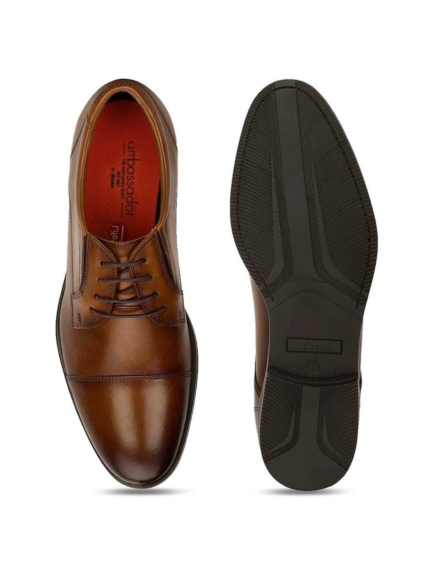 Ambassador by Bata Men's Legate Brown Derby Shoes