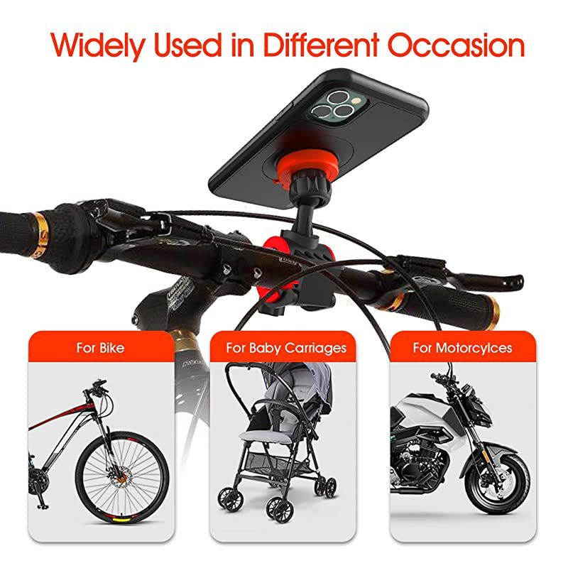 Bicycle Phone Mount with Shockproof Case For iPhone 11 ProMotorcycle Handlebars Cell Phone Holder Built Quick Mount 360 Rotation Adjustable StandMountain Road Bike Cycling Kit iPhone 11 Pro