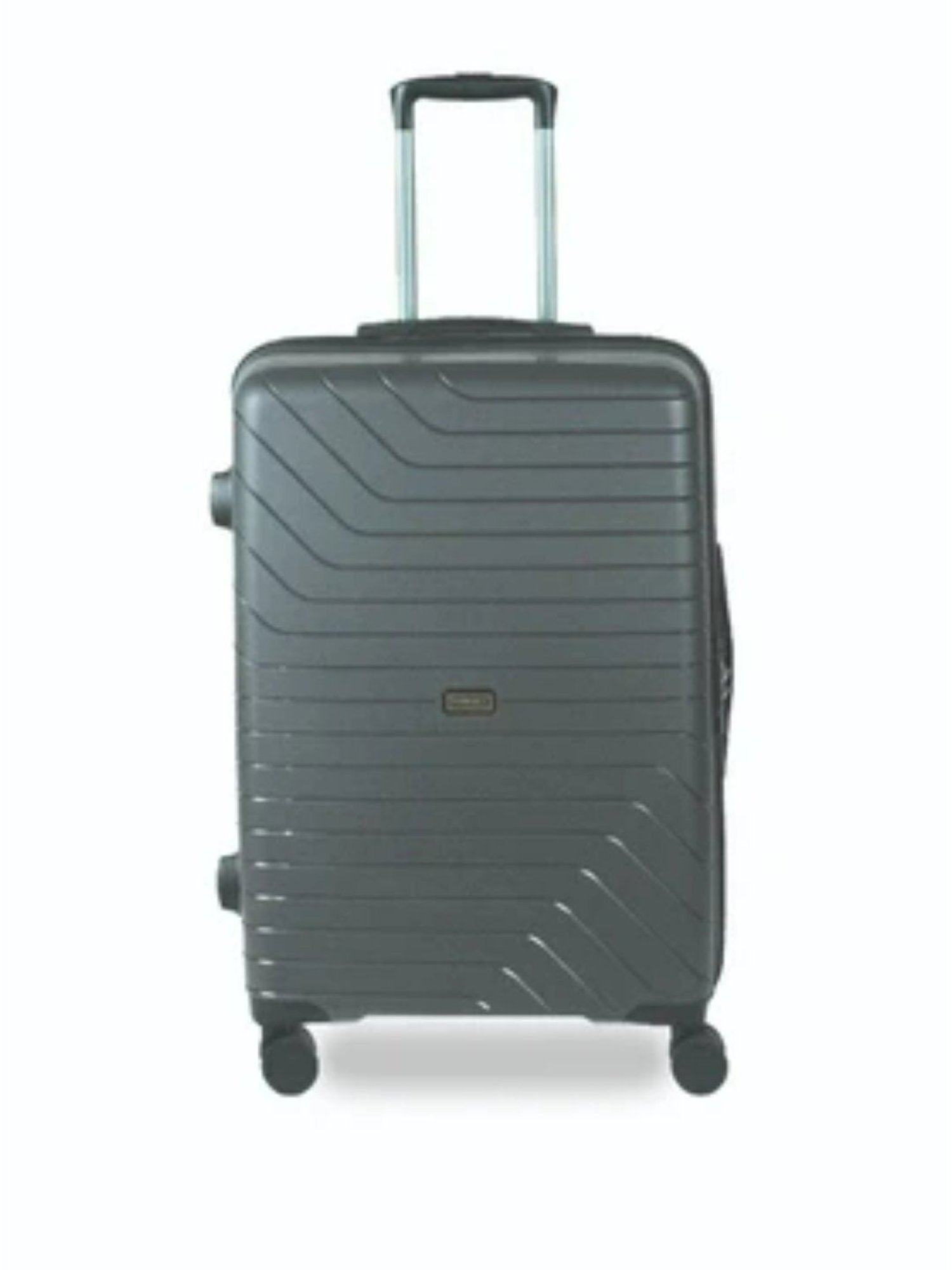 Carriall Grey 8 Wheel Medium Hard Checked Luggage - 46 cm