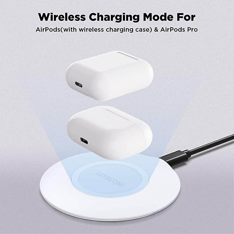 Wireless Charger, Qi-Certified 15W Max Fast Wireless Charging Pad, Compatible with iPhone 12/12 Pro/12 Pro Max/SE 2020/11 Pro Max, Galaxy Note 10/Note 10+/S10/S10+/S10E (No AC Adapter)