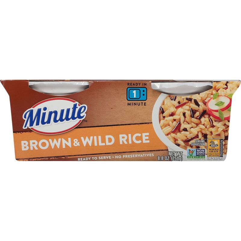 Minute Brown & Wild Microwaveable Rice Bowl - 8.8oz 2pk