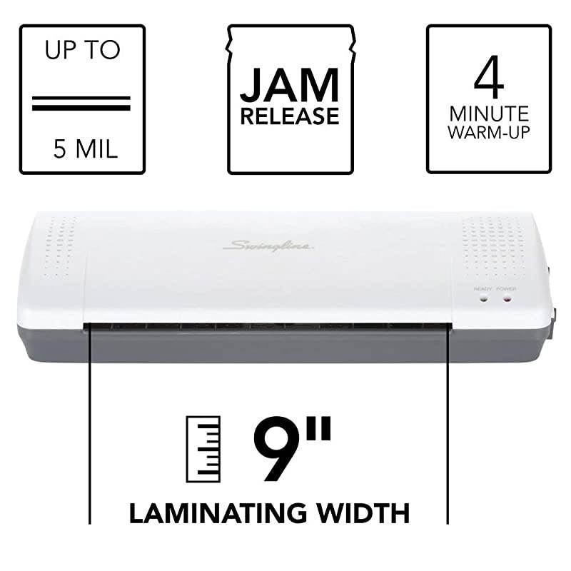 Laminator Thermal Inspire Plus Lamination Machine 9 Inches Max Width Quick WarmUp Includes Laminating Pouches WhiteGray 1701857ECR