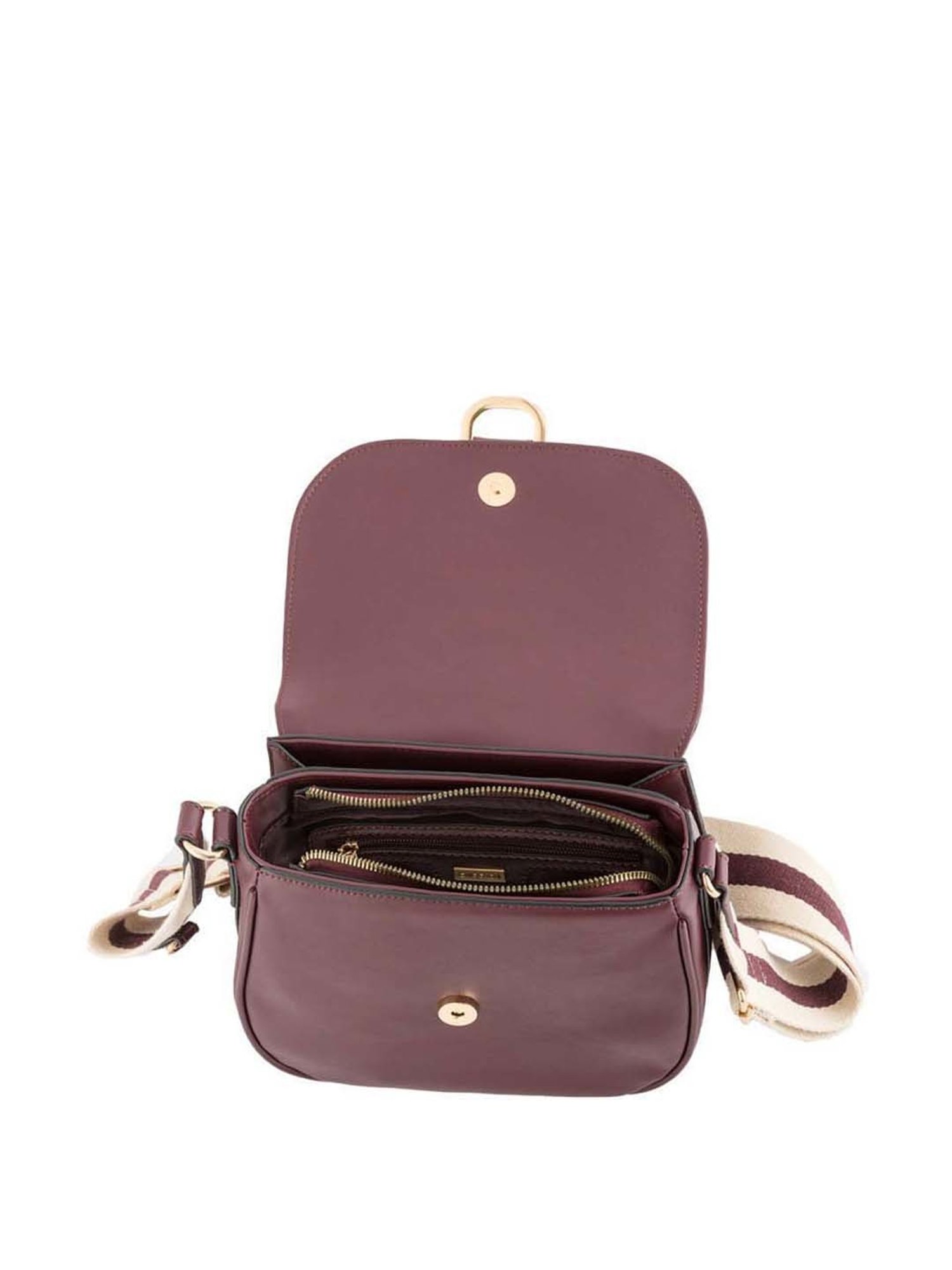CARPISA Maroon Textured Small Sling Handbag
