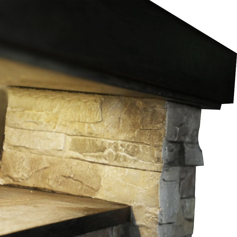 39" Freestanding Electric Fireplace Tan - Home Essentials