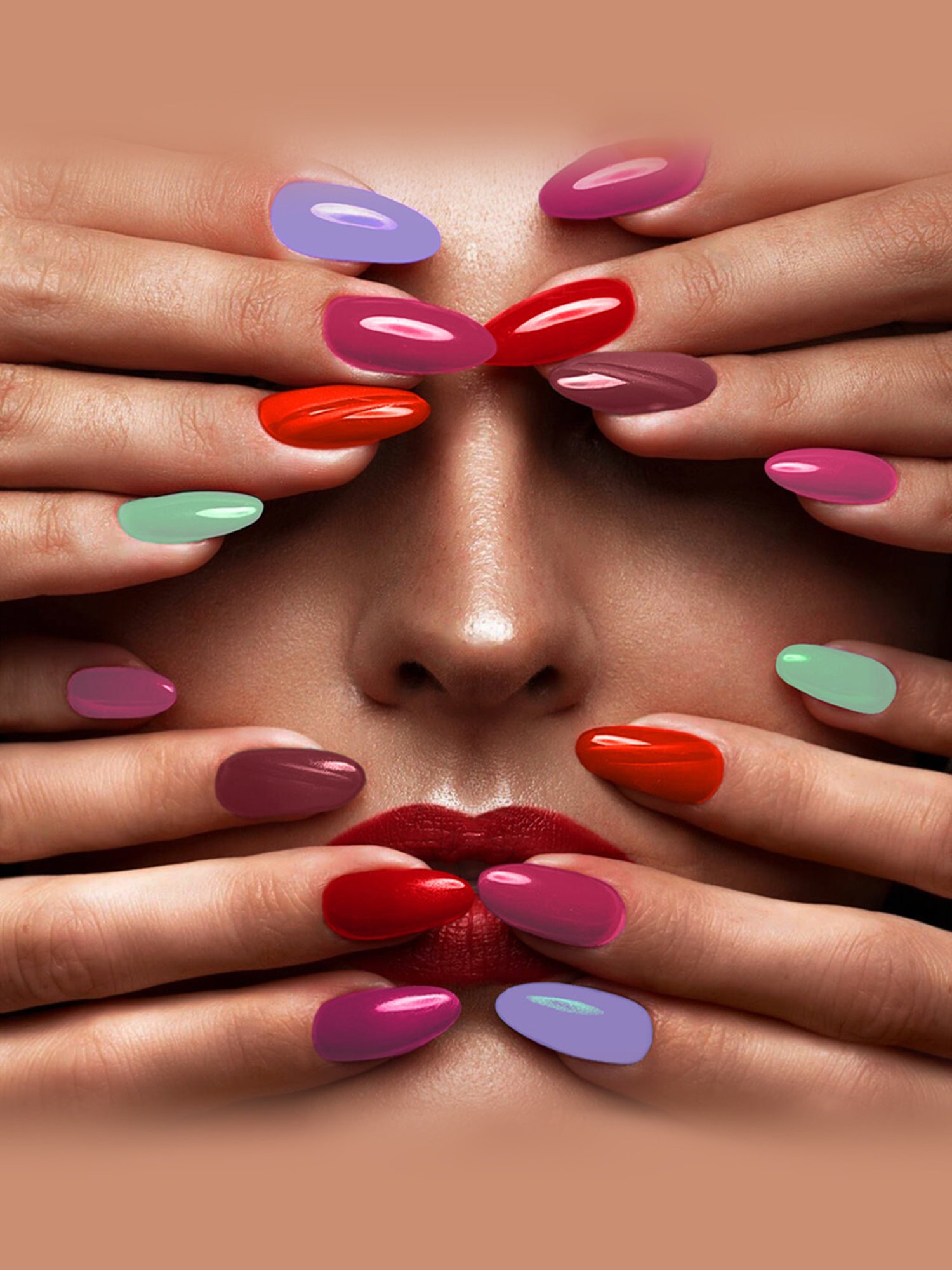 JUST HERBS 21 Free Nail Paint Cherry Red - 6 ml