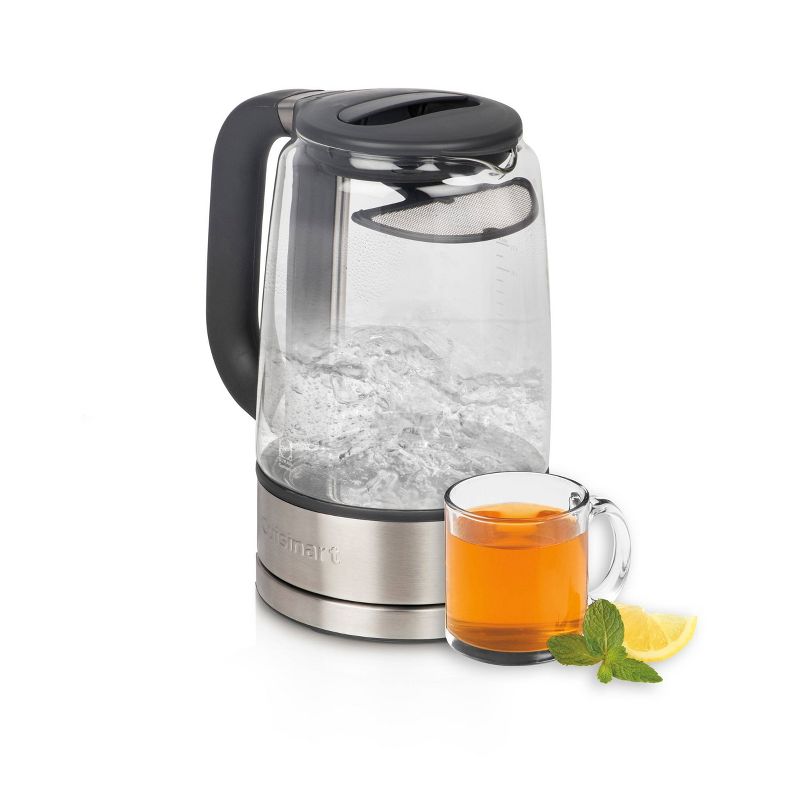 MegaChef 1.7L Electric Tea Kettle - Silver