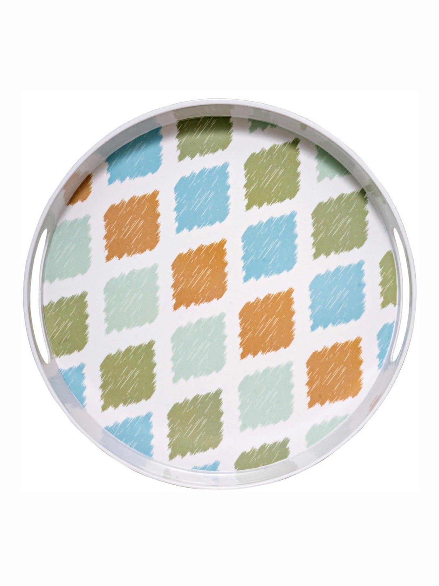 Goodhomes Multicolor Melamine Round Serving Tray