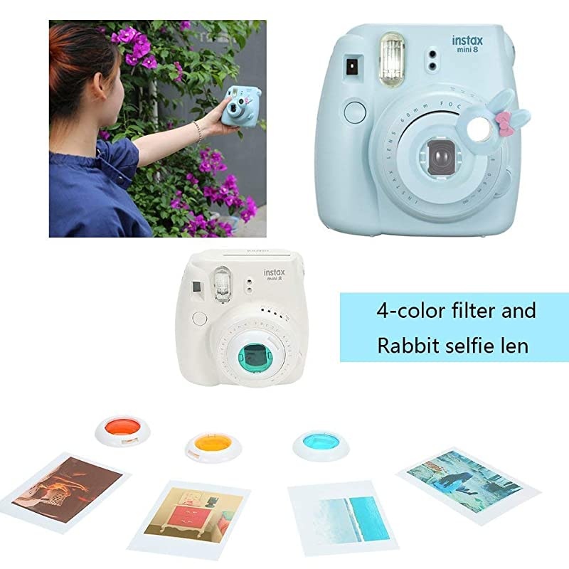 Instant Camera Accessories Bundle Compatible for Fujifilm Instax Mini 9 Mini 8+ Mini 8 Instant Film Camera Includes Camera Case Album Frame Stickers Strapetc Owl