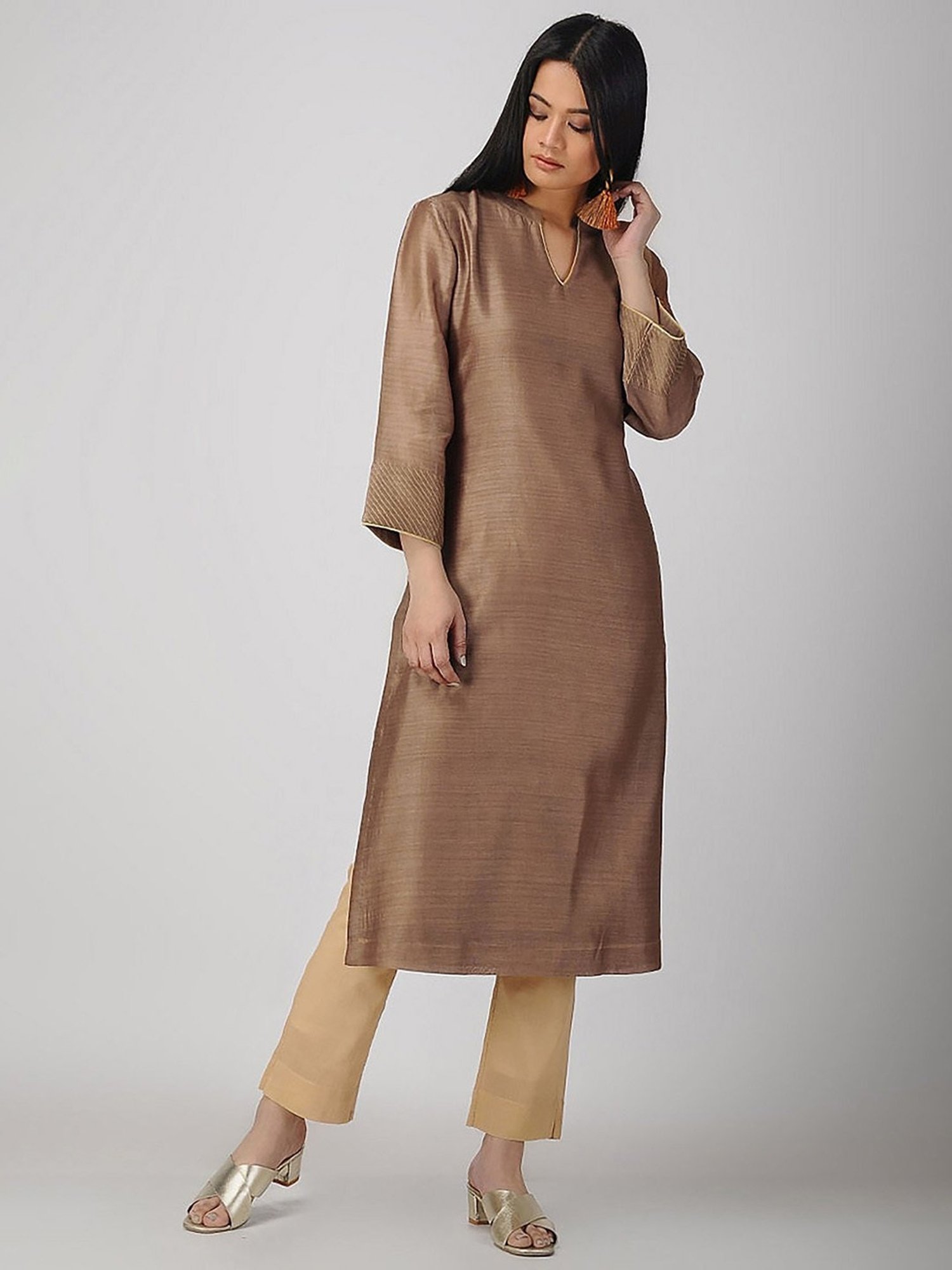 Smriti Gupta Rozanna Brown Kurta