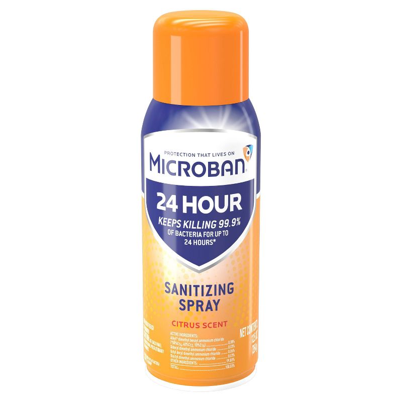 Microban Aerosol Spray - Citrus - 12.5 fl oz