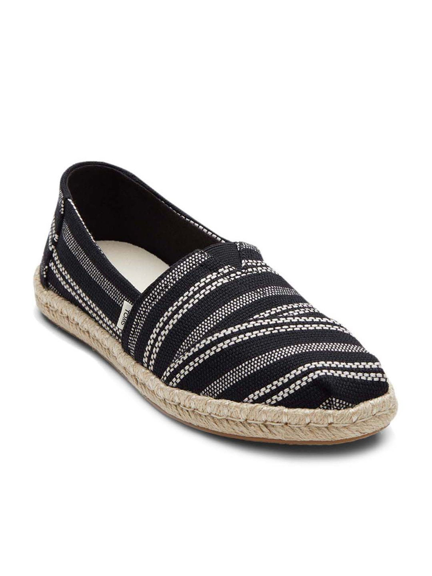 TOMS Women's Alpargata Rope Black Espadrille Shoes