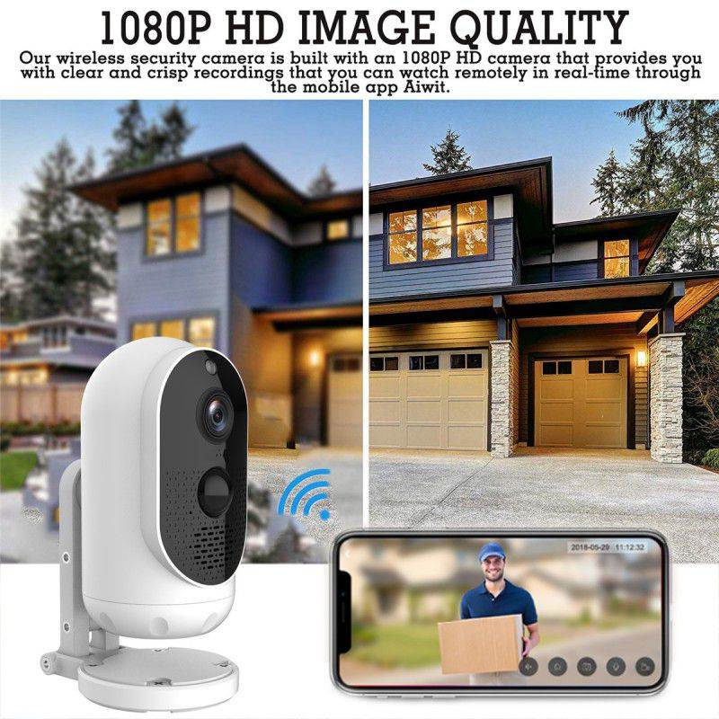 Ochine Wireless Rechargeable Battery Powered WiFi Camera, Home Security Camera, Night Vision, Indoor/Outdoor, 1080P Video with Motion Detection, 2-Way Audio, IP65 Waterproof, with SD Slot