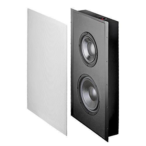 osd inwall 300w low profile home theater subwoofer trimless design 8" woofer w/ 10" passive radiator sl800d